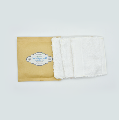 Serviette Nettoyante Lavable Blanc (Carrée)