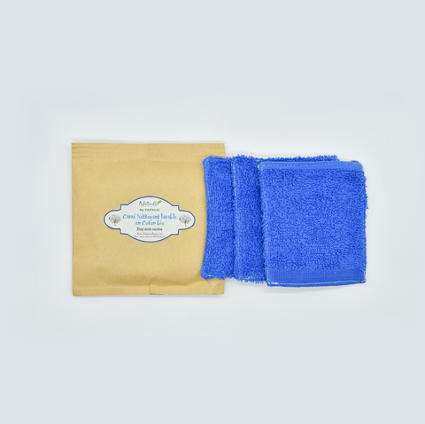 Serviette Nettoyante Lavable Bleue (Carrée)